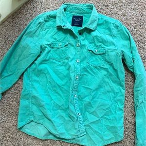 Women’s corduroy button up shirt